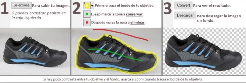 quitarfondo.com, herramienta para quitar el fondo de una imagen.