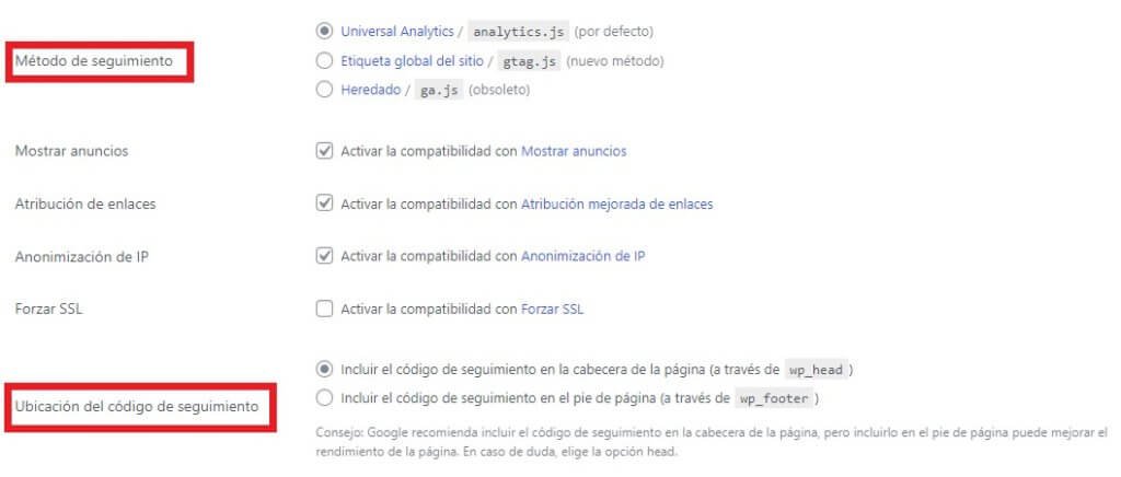 google-analytics-plugin-wordpress-config